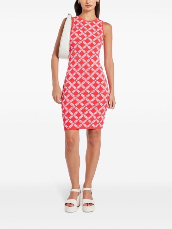 Michael Kors Empire Logo-jacquard sleeveless minidress - Image 2