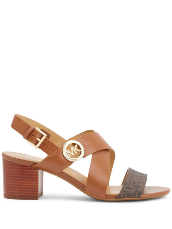 Michael Kors  Vera logo-plaque leather sandals