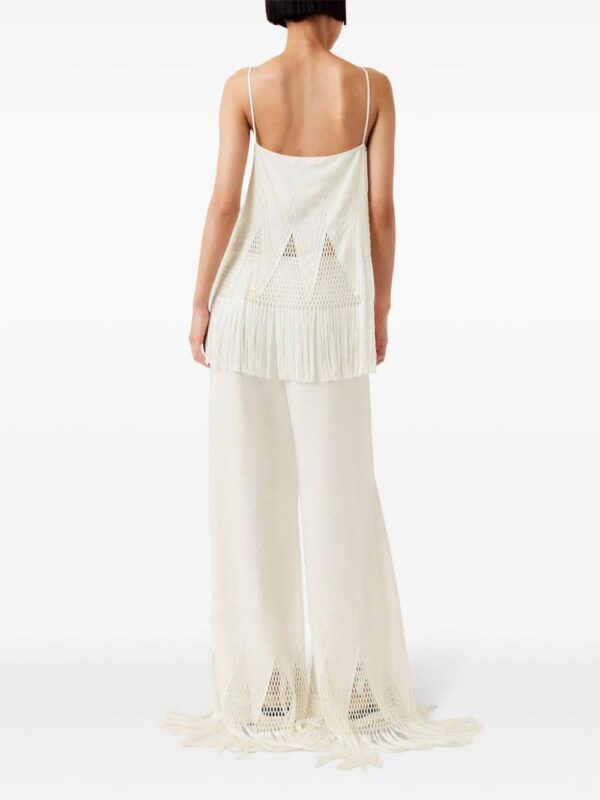 Stella McCartney  open-knit fringe wide-leg pants - Image 4