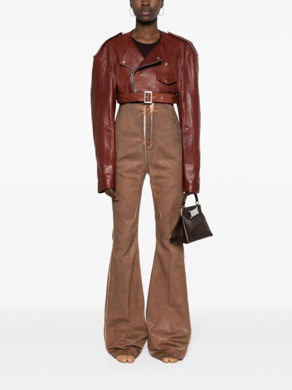 Rick Owens  Micro Biker cropped jacket - Image 2