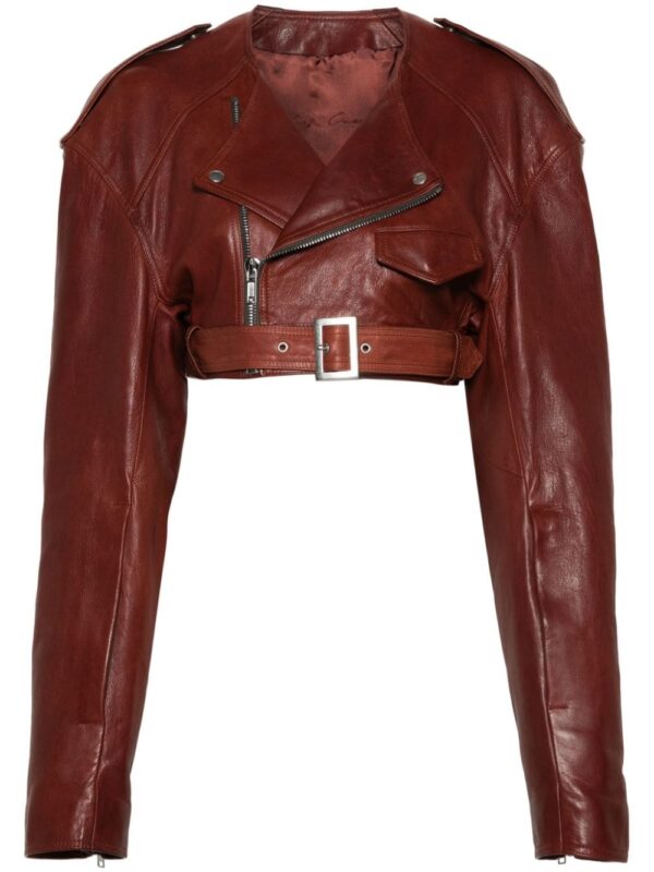 Rick Owens  Micro Biker cropped jacket