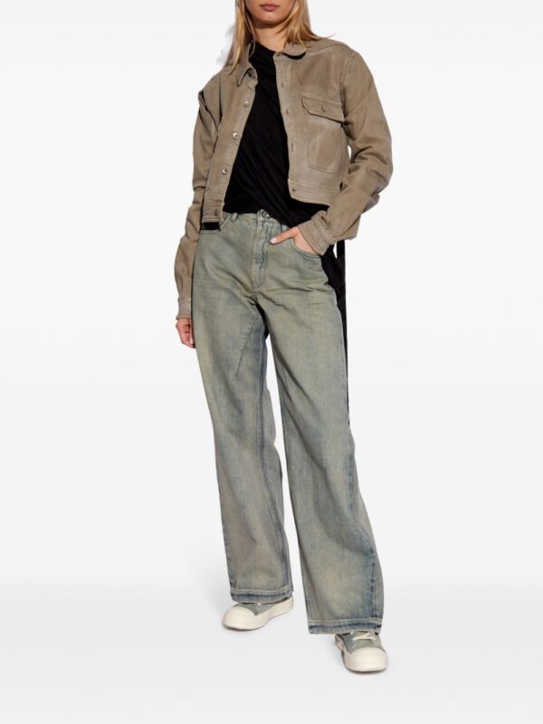 Rick Owens DRKSHDW  cut-out foiled denim jacket - Image 2