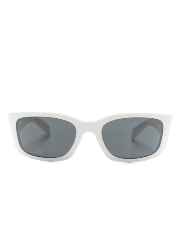 Prada Eyewear logo-engraved biker-style sunglasses
