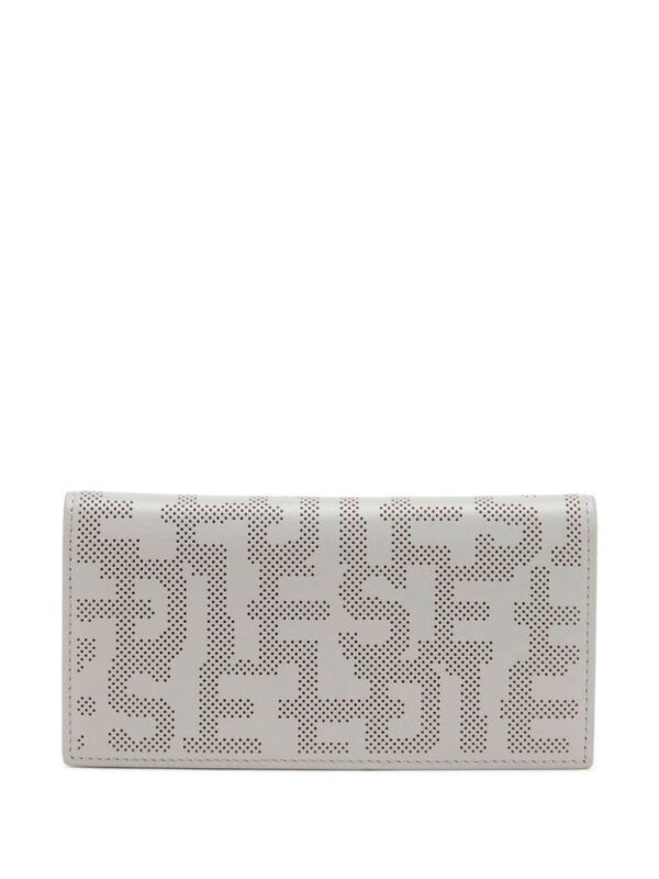 Diesel logo-perforated leather wallet