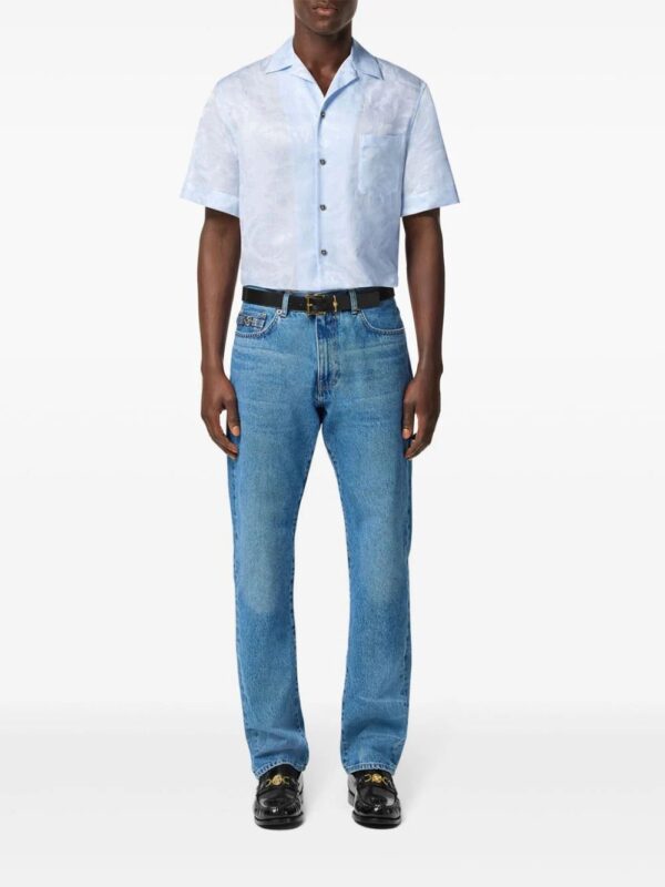 Gucci  striped logo-embroidered cotton shirt (Copy) - Image 2