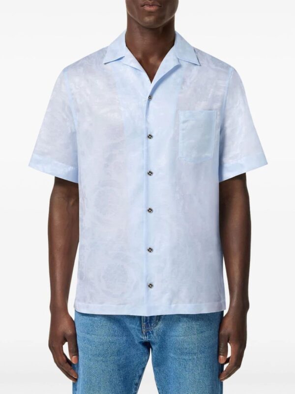 Gucci  striped logo-embroidered cotton shirt (Copy) - Image 3