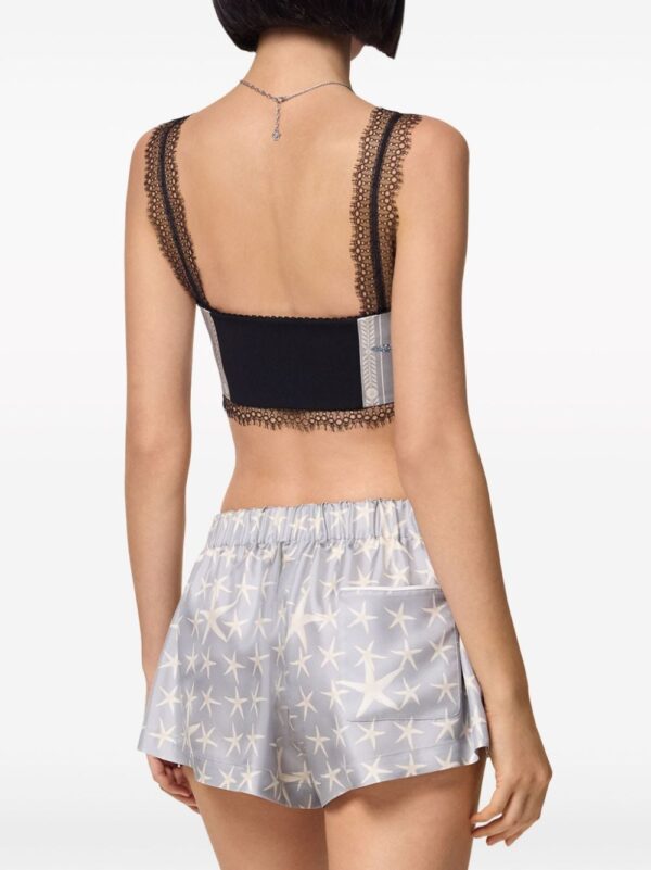 Versace Barocco Sea silk bralette top - Image 4