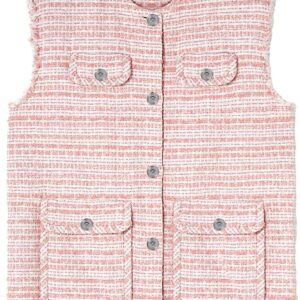 Versace  frayed tweed waistcoat