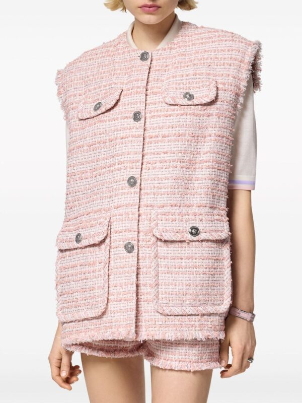 Versace  frayed tweed waistcoat - Image 4