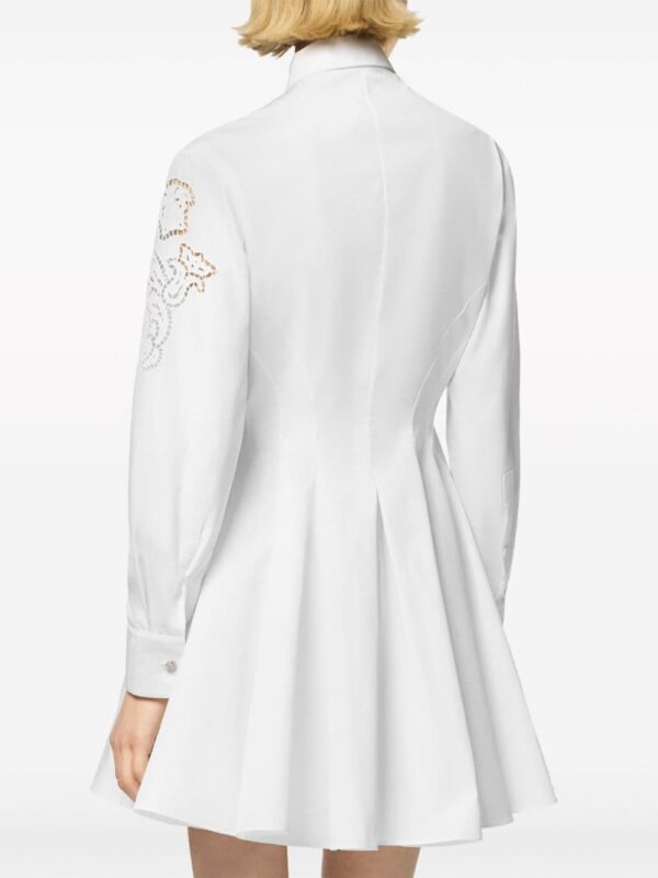Versace Sangallo-embroidered mini shirtdress - Image 4