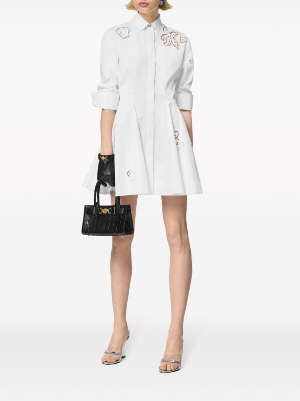 Versace Sangallo-embroidered mini shirtdress - Image 2