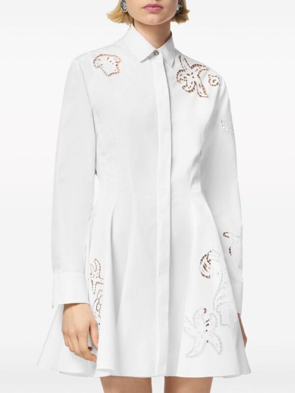 Versace Sangallo-embroidered mini shirtdress - Image 3