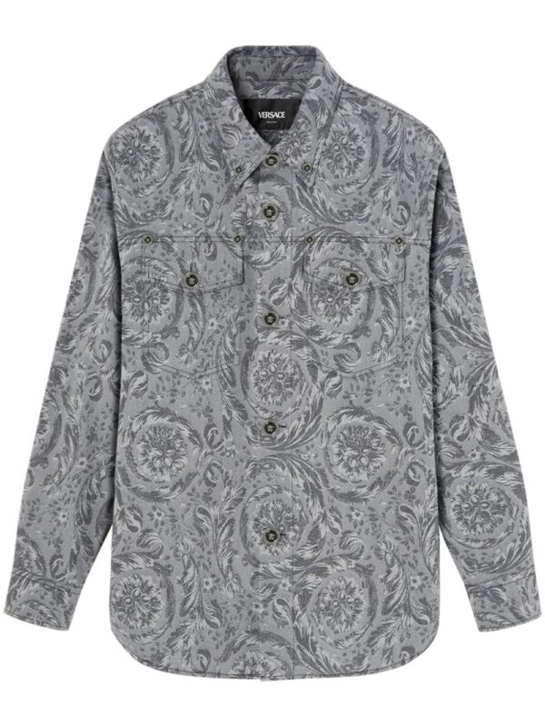 Versace  Barocco jacquard gabardine overshirt