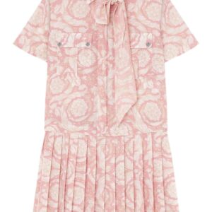 Versace Barocco Lavallière silk minidress