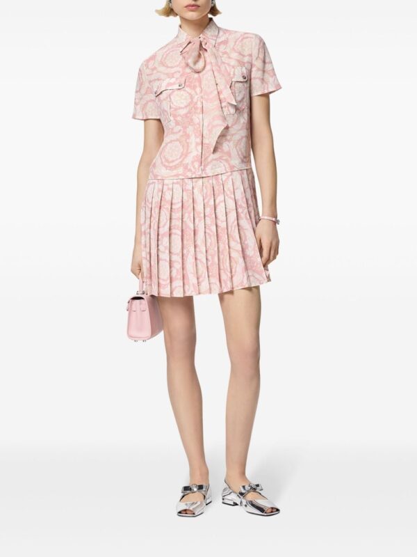 Versace Barocco Lavallière silk minidress - Image 2