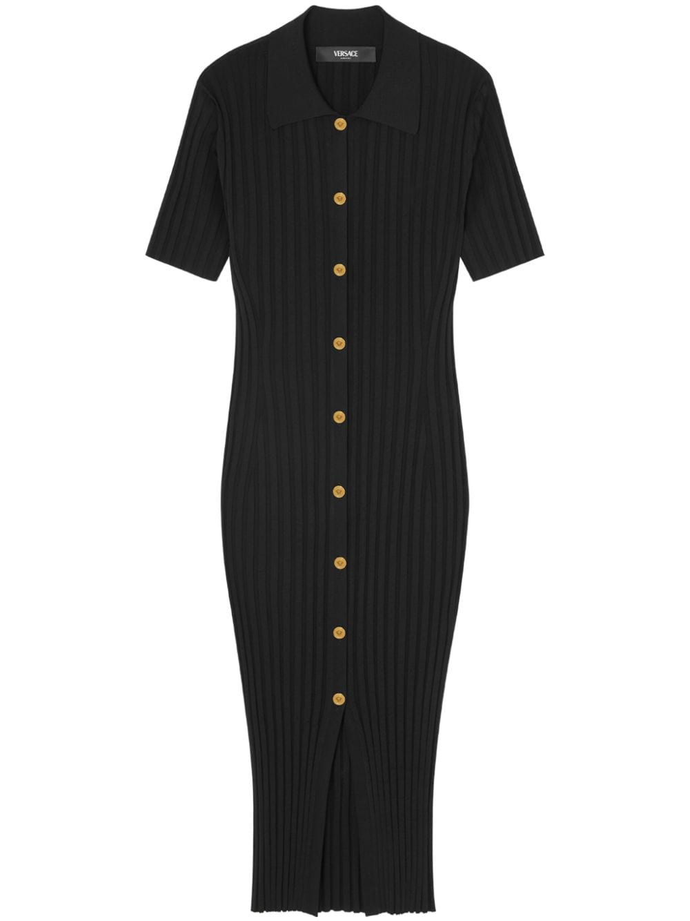 Versace knitted midi shirt dress