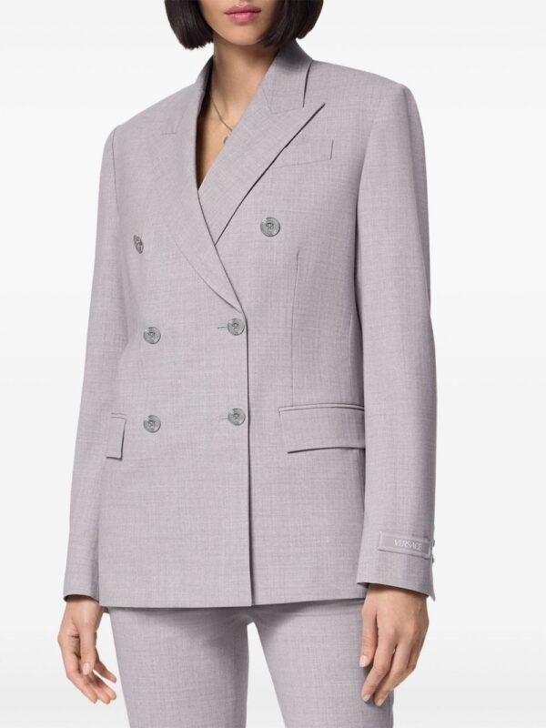 Versace  double-breasted chambray blazer - Image 3