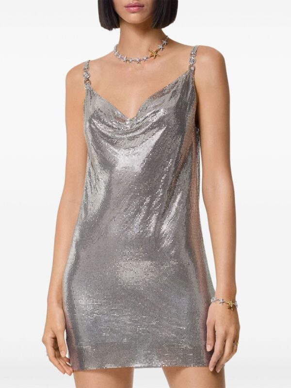 Versace cowl-neck mesh minidress - Image 3