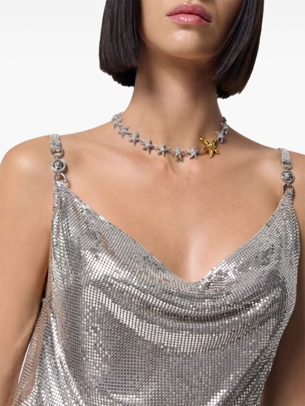 Versace cowl-neck mesh minidress - Image 5