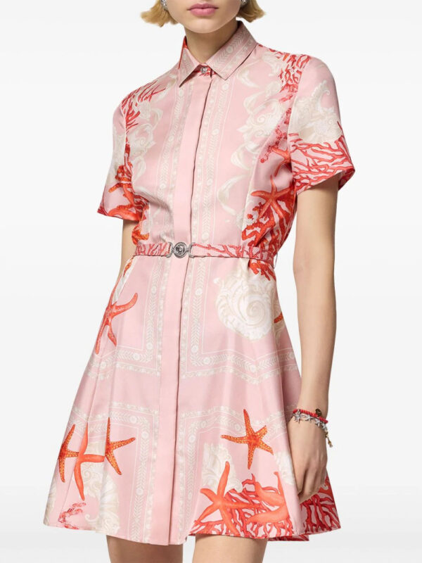 Versace  Barocco Sea silk shirt dress - Image 3