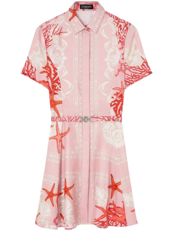 Versace  Barocco Sea silk shirt dress