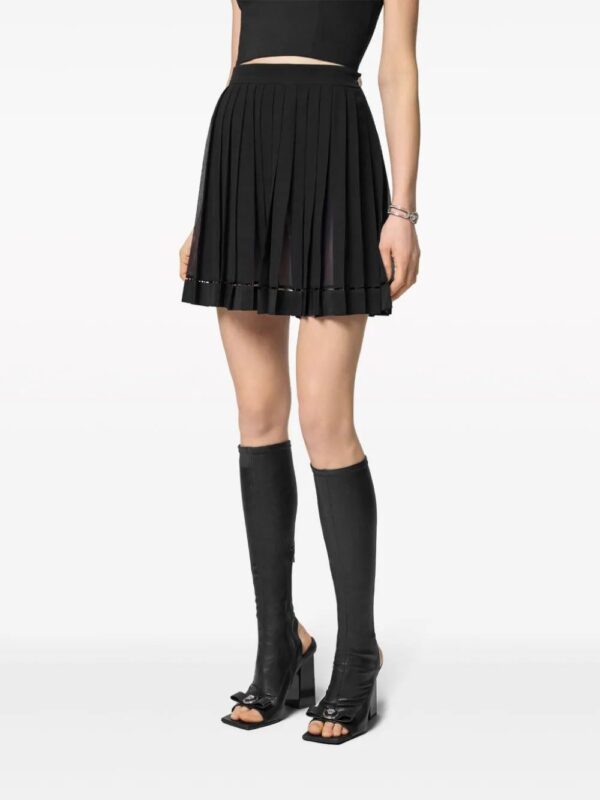 Versace  pleated silk mini skirt - Image 3