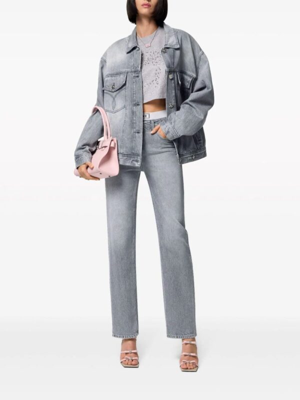 Versace  logo-appliqué denim jacket - Image 2