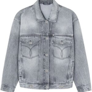 Versace  logo-appliqué denim jacket