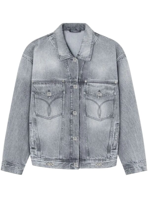 Versace  logo-appliqué denim jacket