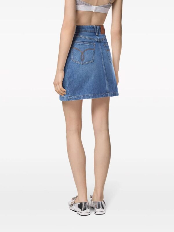 Versace  A-line denim mini skirt - Image 3