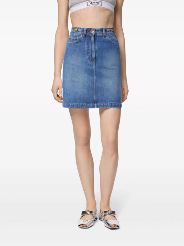 Versace  A-line denim mini skirt - Image 2