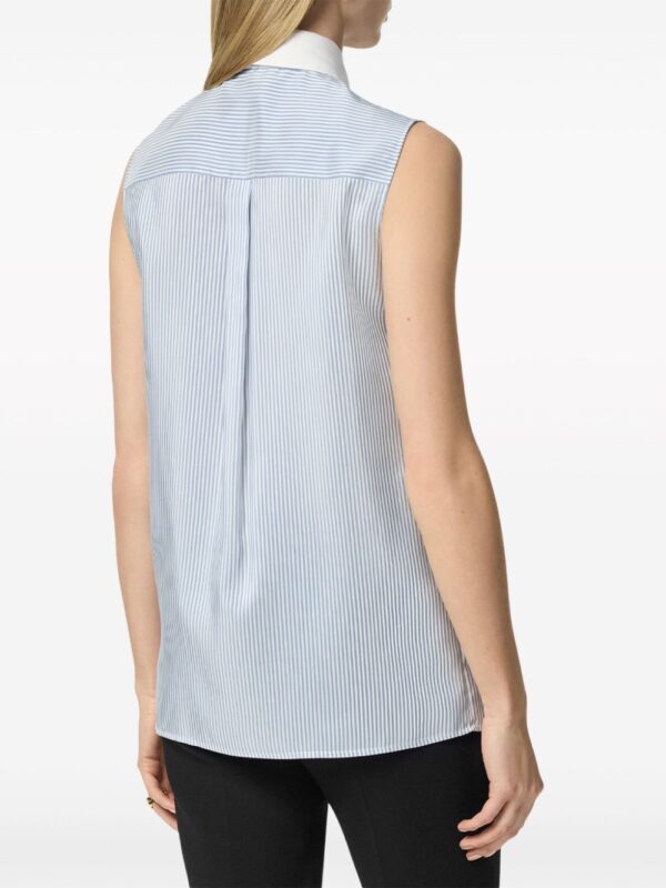 Versace  Lavalli�re striped silk blouse - Image 3