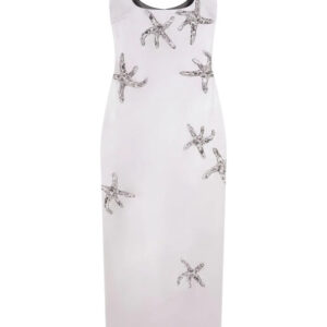 Versace embroidered silk satin gown