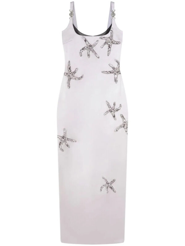 Versace  embroidered silk satin gown