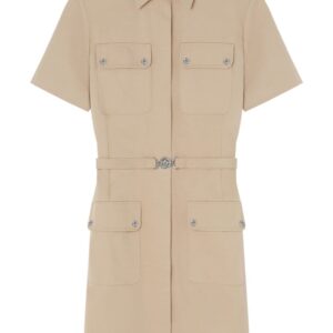 Versace cargo gabardine mini shirt dress