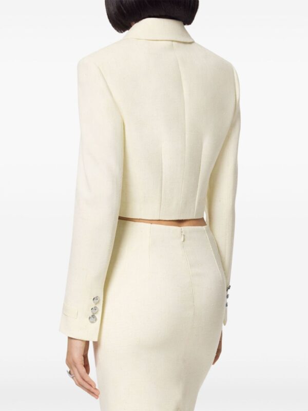 Versace  silk-blend cropped jacket - Image 4