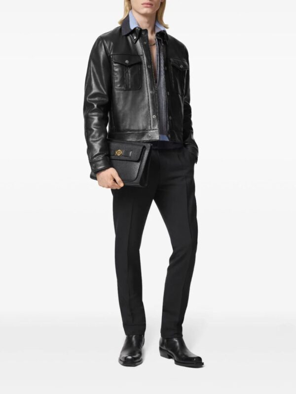 Versace  leather blouson jacket - Image 2