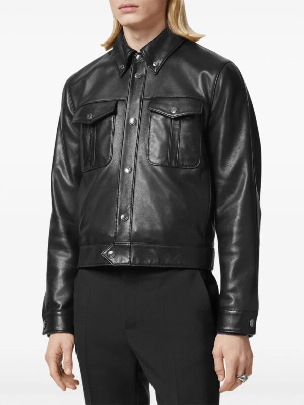 Versace  leather blouson jacket - Image 3