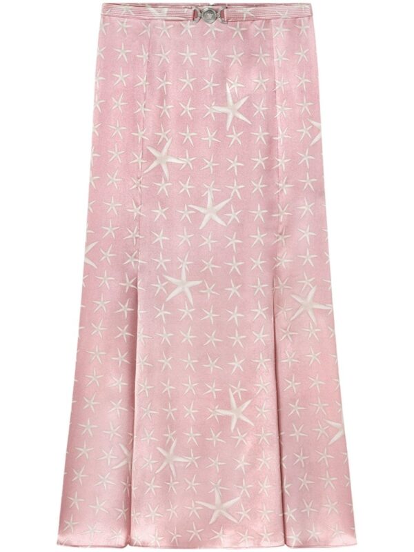 Versace  Stella Marina silk midi skirt