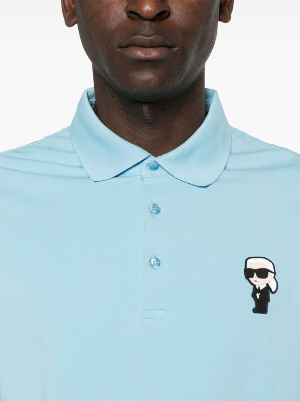 Karl Lagerfeld appliqué-logo polo shirt - Image 5