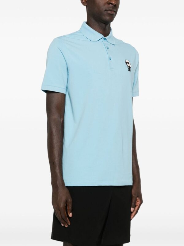 Karl Lagerfeld appliqué-logo polo shirt - Image 3