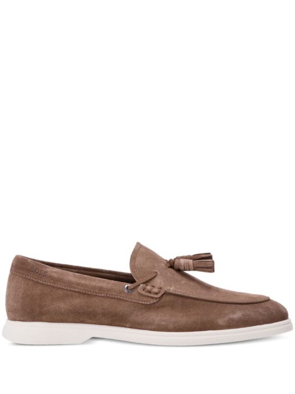 BOSS  tassel-detail suede loafers