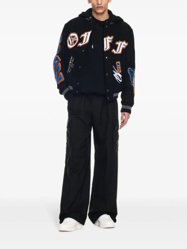 Off-White  chenille-logo bomber jacket - Image 2