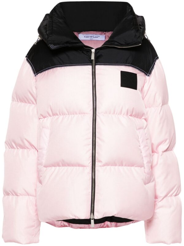 Off-White  logo-appliqué puffer jacket