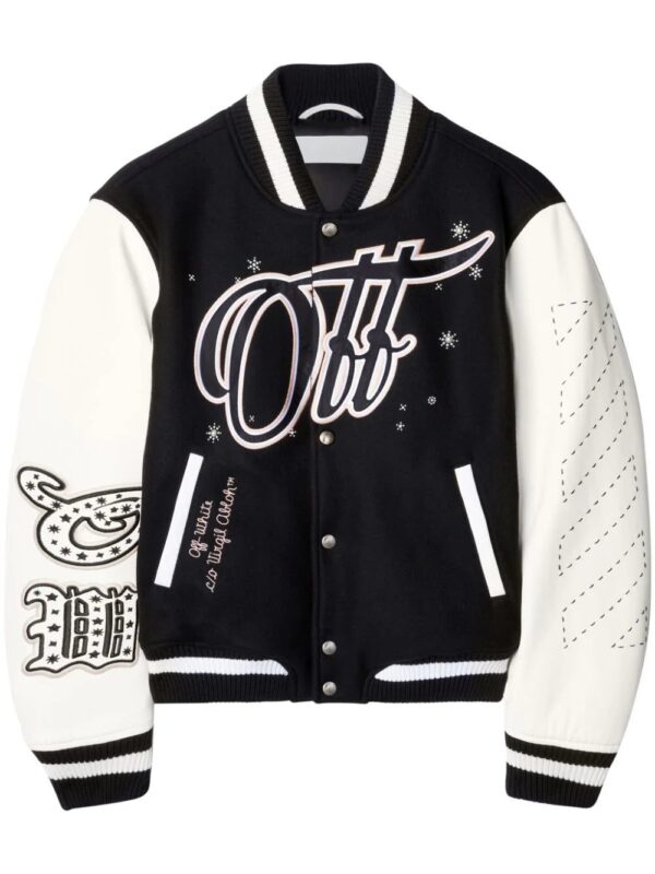 Off-White  Wo Bling Stars varsity jacket