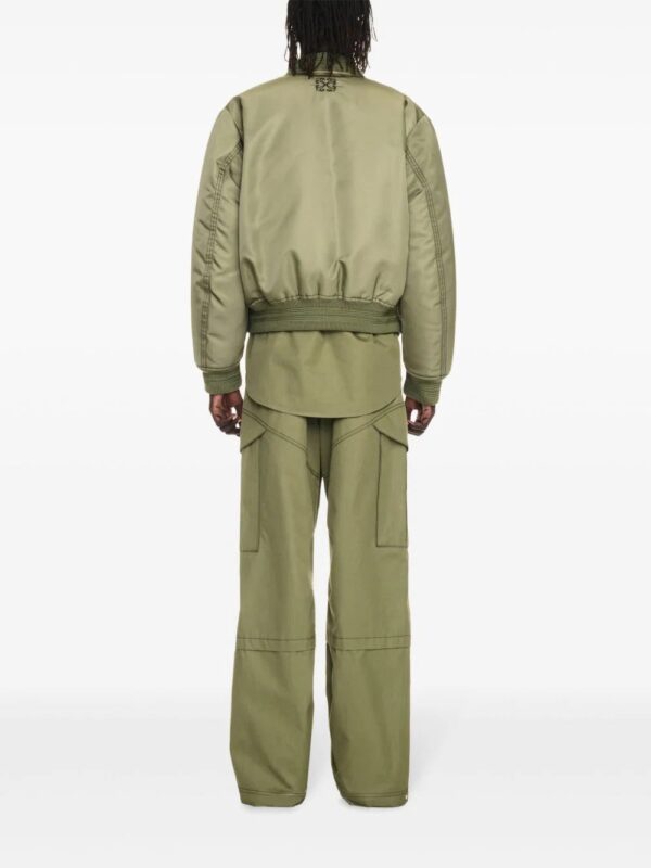 Off-White  logo-embroidered bomber jacket - Image 4