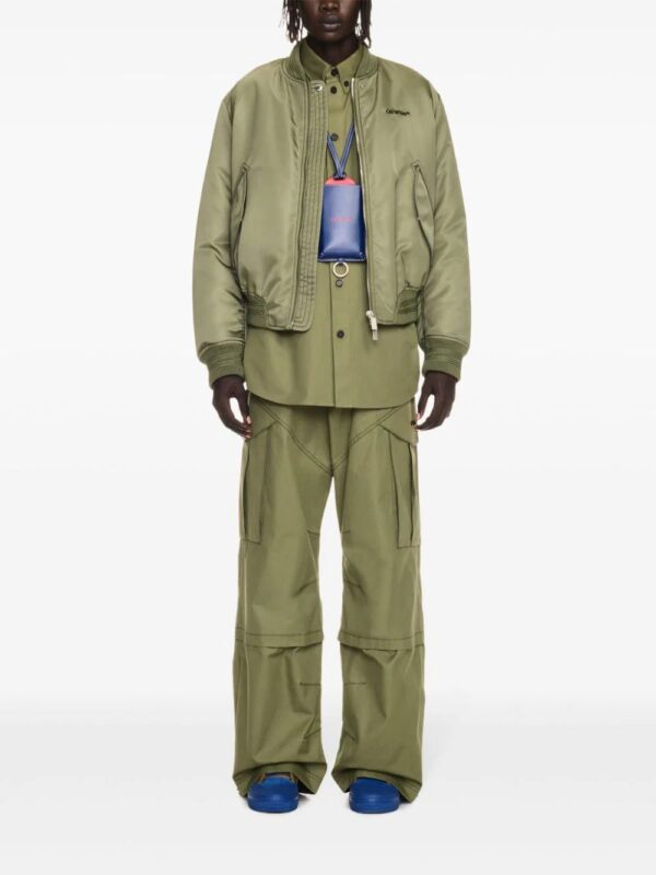 Off-White  logo-embroidered bomber jacket - Image 2
