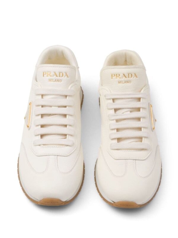 Prada triangle-logo leather sneakers - Image 5