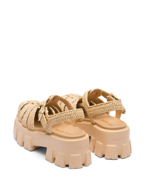 Prada  Monolith raffia sandals - Image 3