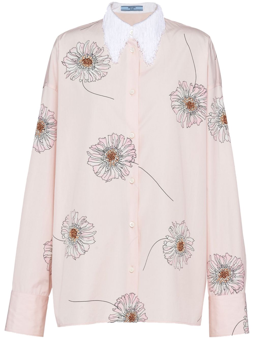 Prada Gerbera-print cotton shirt